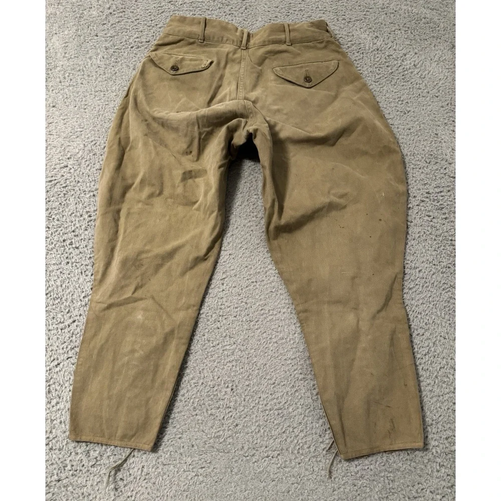 Men's VTG 30s 40s Boy Scout Khaki Breeches / Button Fly‎ Pants 1930s